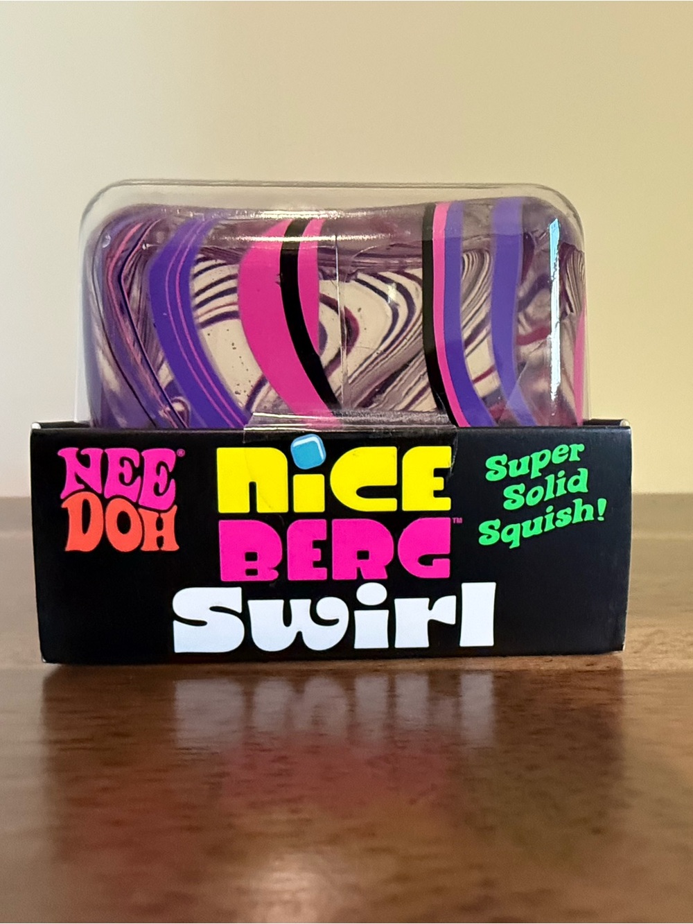 NeeDoh Nice Berg Swirl Giant XL Squishy - Purple, Pink & Black Swirl